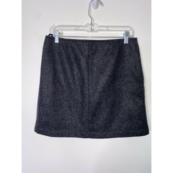 Gap Skirt Women Size 6 Wool Blend Charcoal Gray with Pockets * - Picture 3 of 3